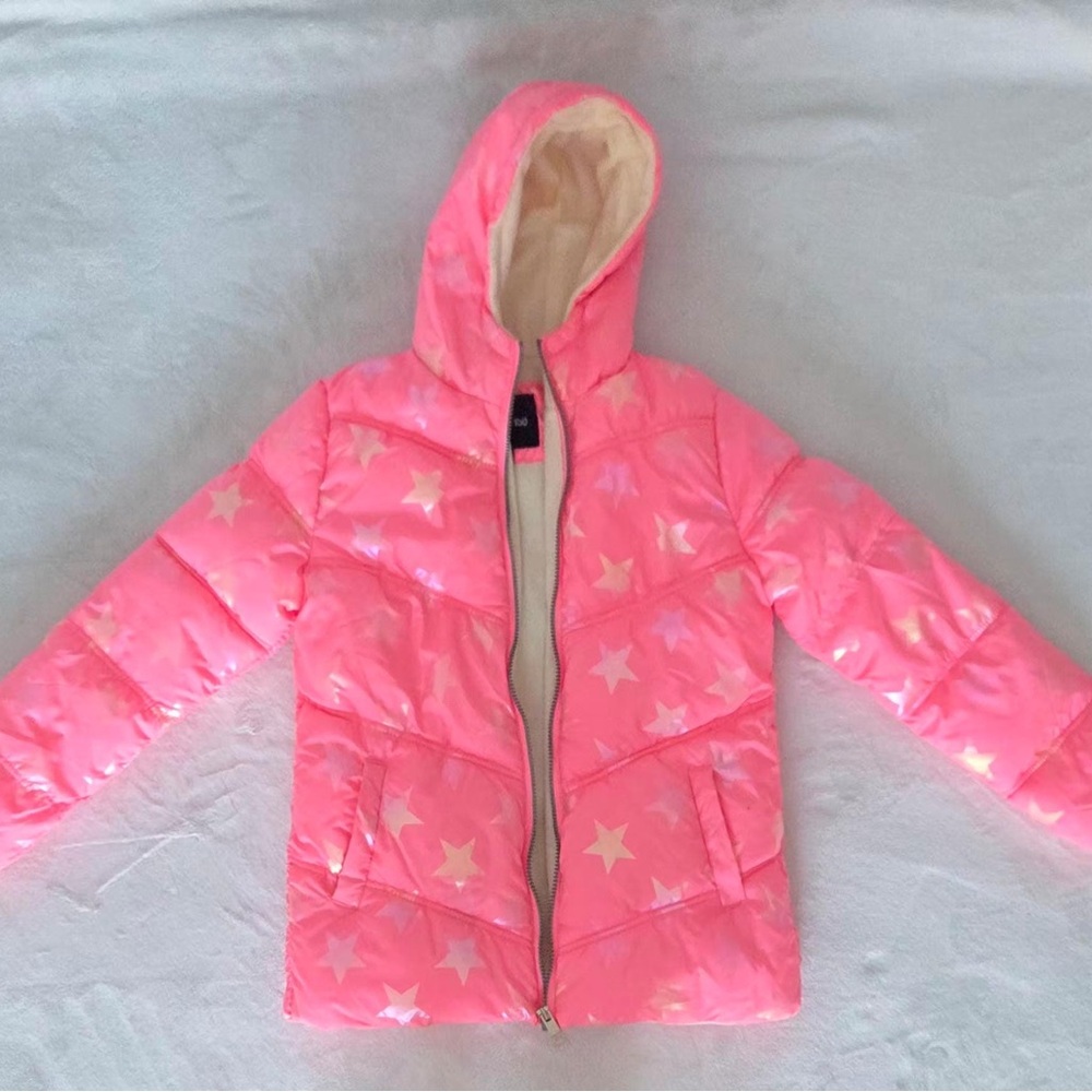 Limited Too Pink Star Puffer Jacket